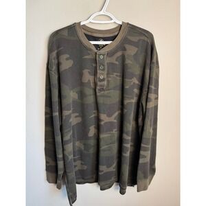 RedHead Mens Camo Waffle Knit Henley 3XL Outdoor Rugged Thermal Layer